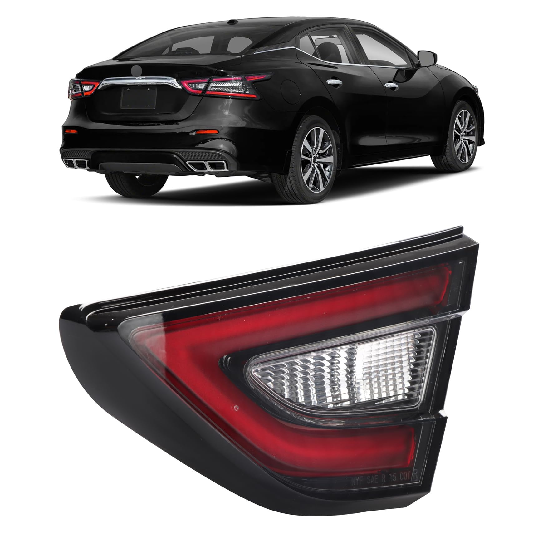 Silscvtt Inner RH Passenger Side Tail Light Assembly Replacement for Maxima 2019-2021 265409DJ0A