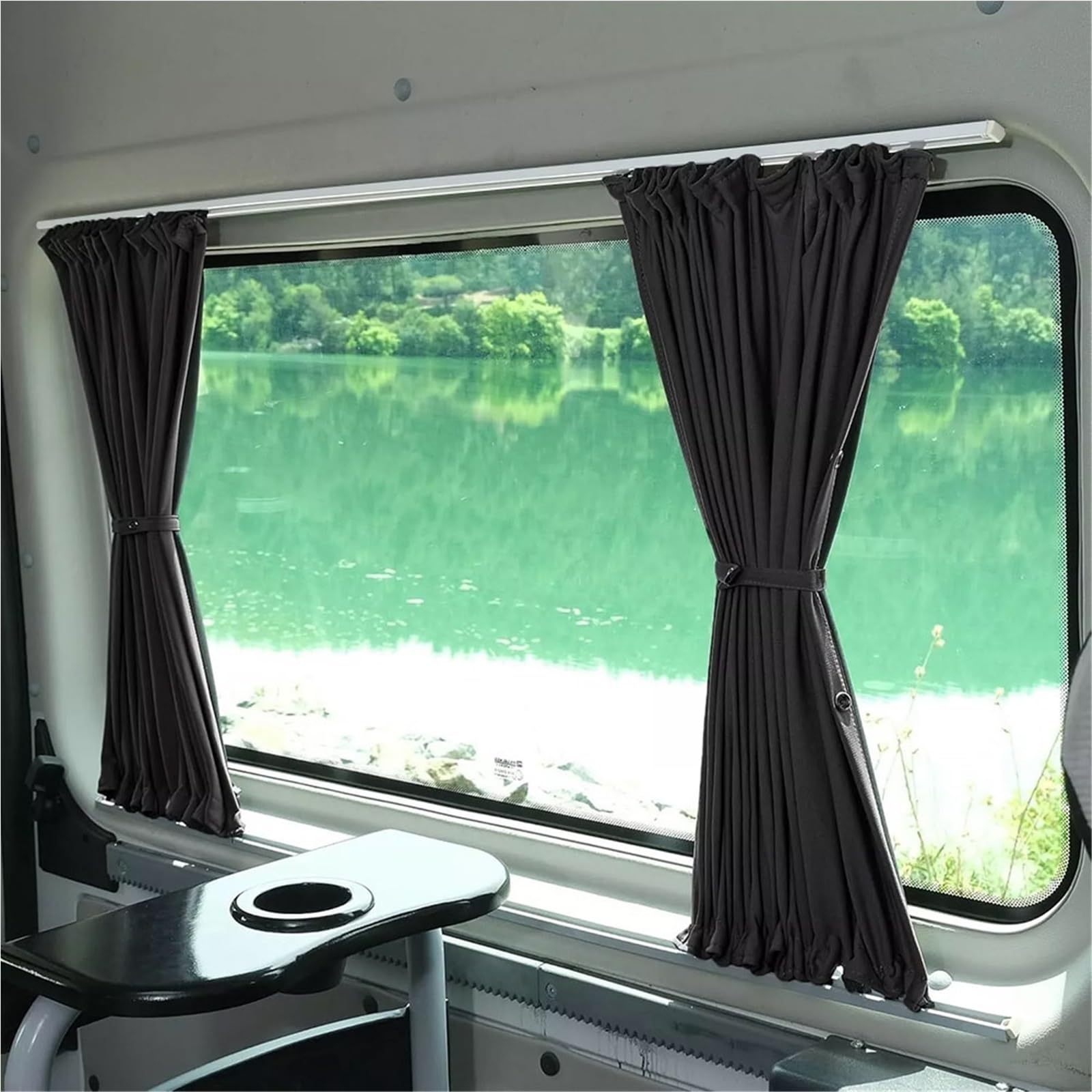 Cortinas Coche, Cortinas Camper Cortina Universal for Autocaravana con rieles Rectos de 140 cm, protección Solar, Piezas Interiores for, Barco y Furgoneta Camper(55cm)