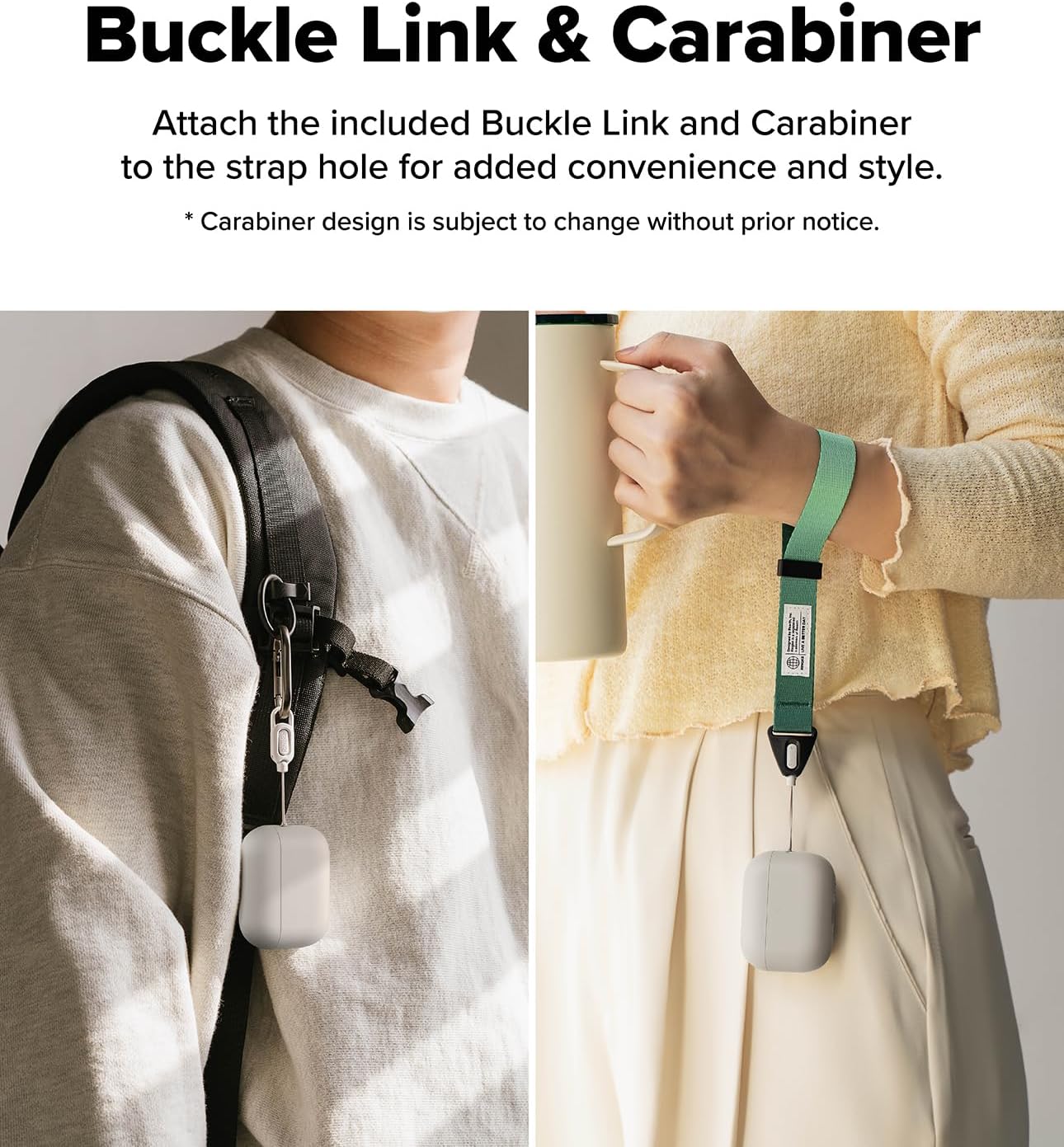 Ringke Silicone Case for AirPods Pro 3 Case [Feels Velvety Soft] Lightweight Slim Cute Cover with Carabiner for Women, Men - Stone