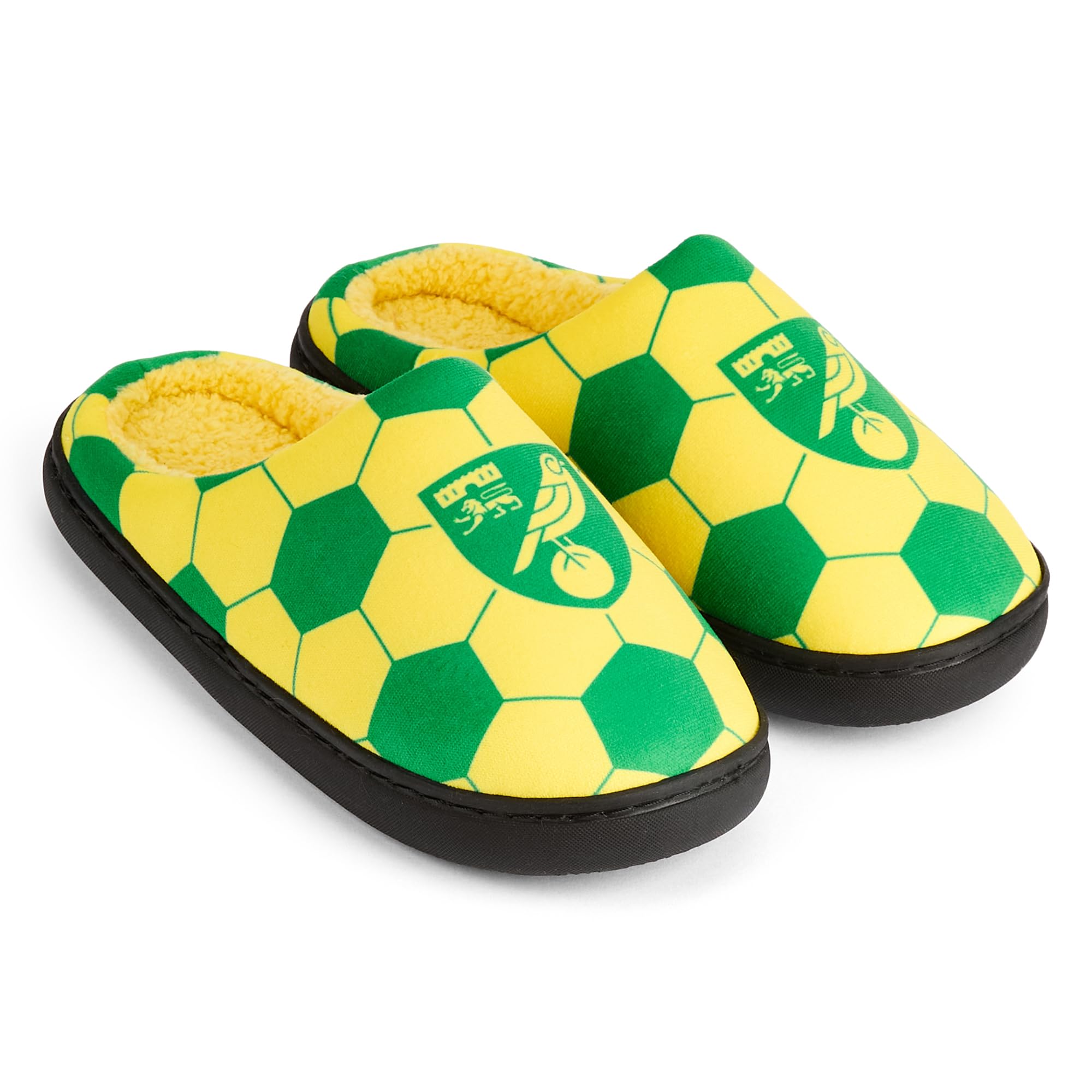 Norwich City FC Adult Mule Slippers (UK 4-5) Official Licensed Indoor Shoes Comfortable House Footwear for Fans Great Gift Idea