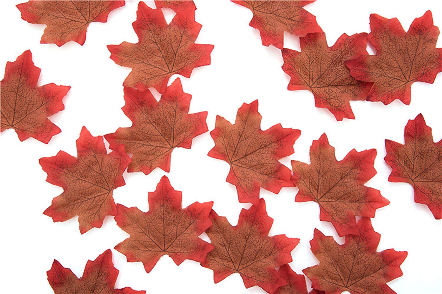 ToBe-U 200PCS Fall Artificial Maple Leaves Decorations - Thanksgiving Autumn Leaf Wedding Party Table Decor — image 1