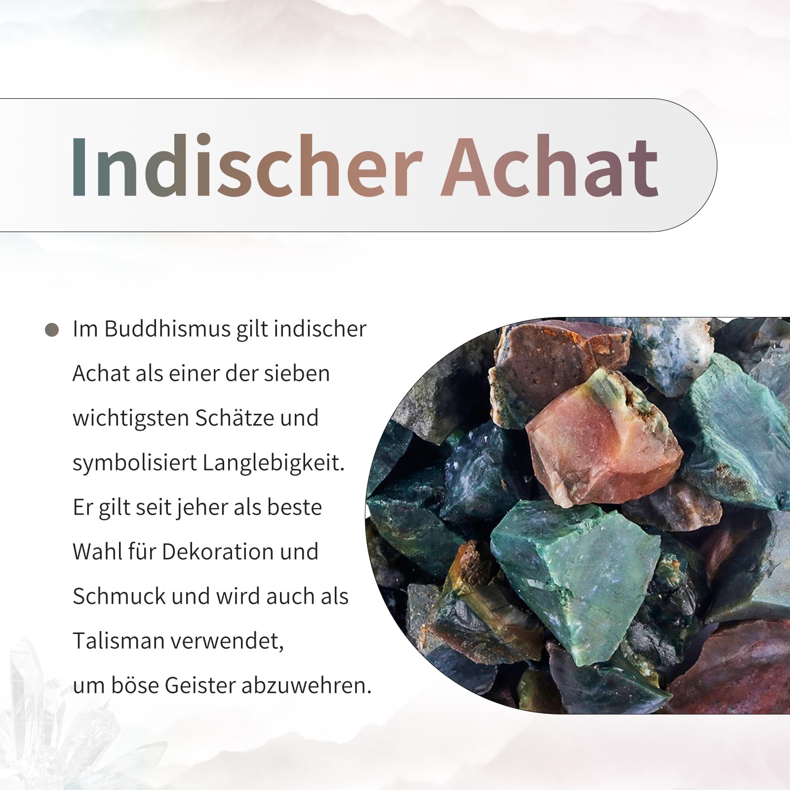 KYEYGWO 20 Stück Herz Großes Loch Lose Edelstein Perlen, Indischer Achat | Polierte Energy Kristallstein Herzförmige Schmuckperlen für Charms Perlenweben Schmuckherstellung DIY Design Bastelzubehör