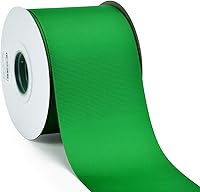 Vista 73 de Rollo de cinta de grogrén sólido YAMA de 5/8 pulgadas - 25 yardas para cintas de envolver regalos, blanco