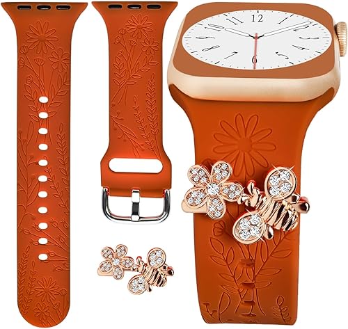 ORATYFAN Dijes para correa de reloj (correa incluida), compatible con Apple Watch Band de 1.496 pulgadas, 1.575 pulgadas, 1.614 pulgadas, correas de