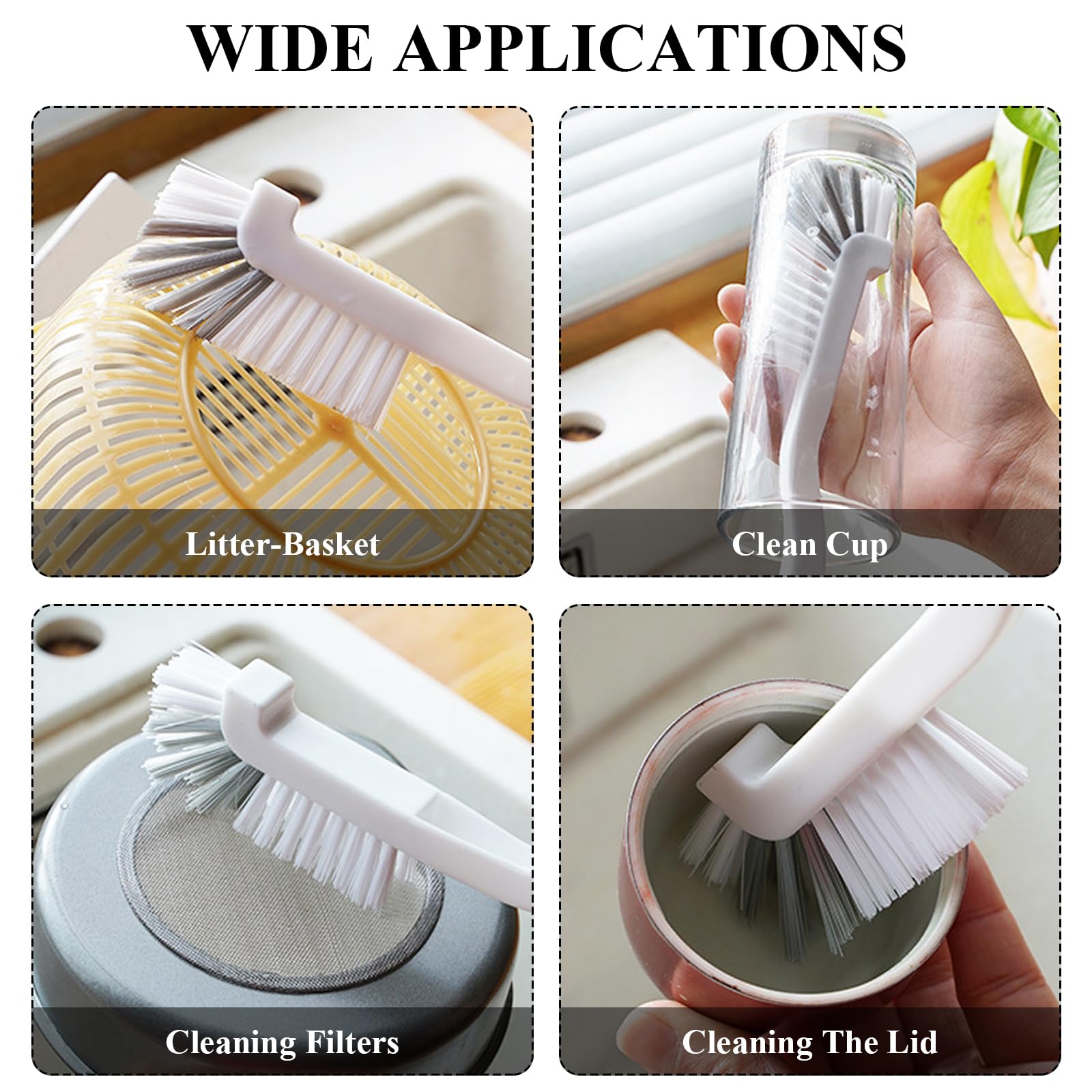 Lot De 3 Brosses De Nettoyage à Long Manche Doux Et Durable