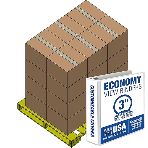 Vista 32 de Samsill (MP48513) - Carpeta de 3 anillos redondos de 1/2 pulgada, fabricada en los EE. UU., con cubierta transparente personalizable para insertos