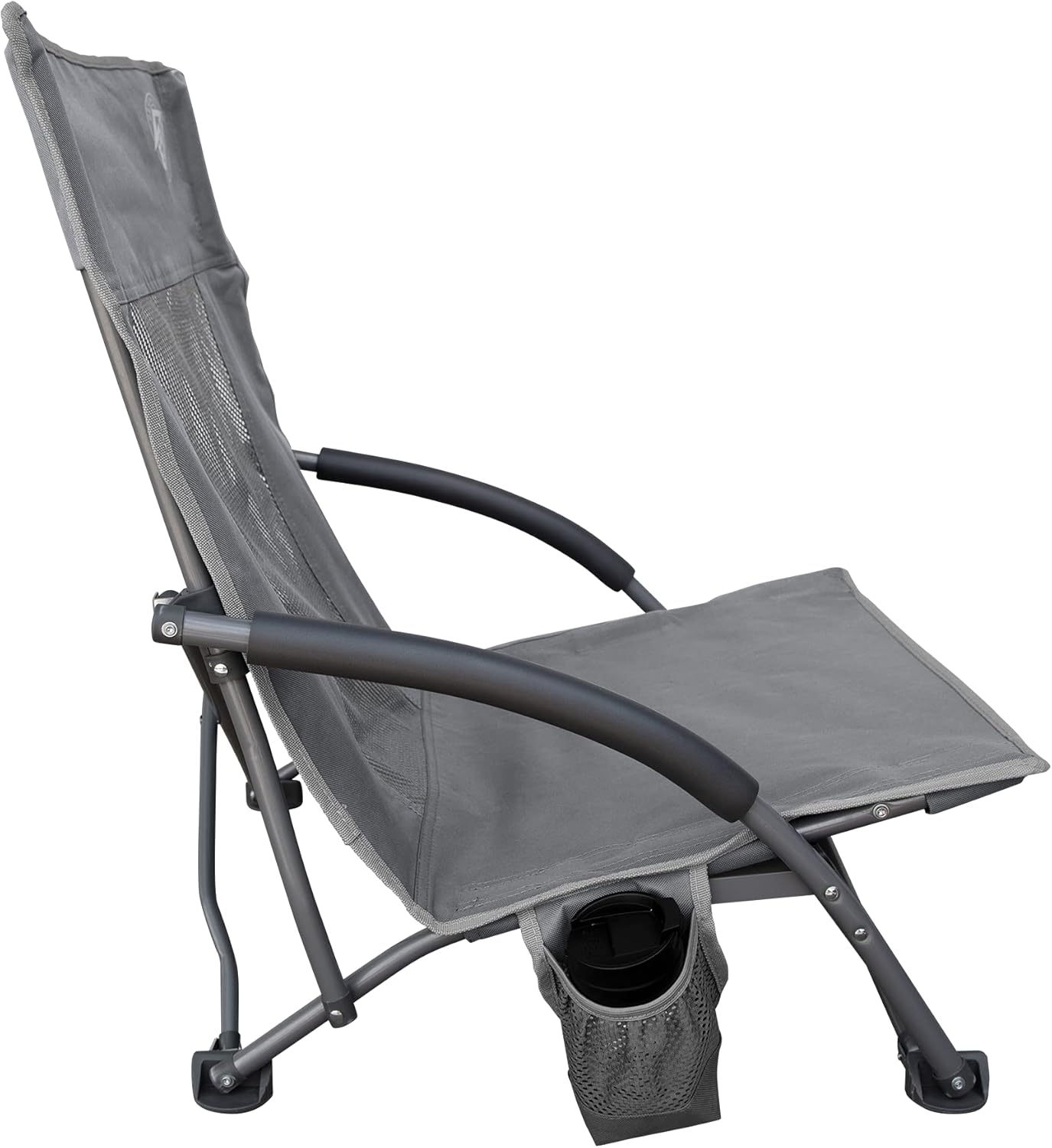 E-Z UP Low Sling Outdoor Folding Chair, Gray