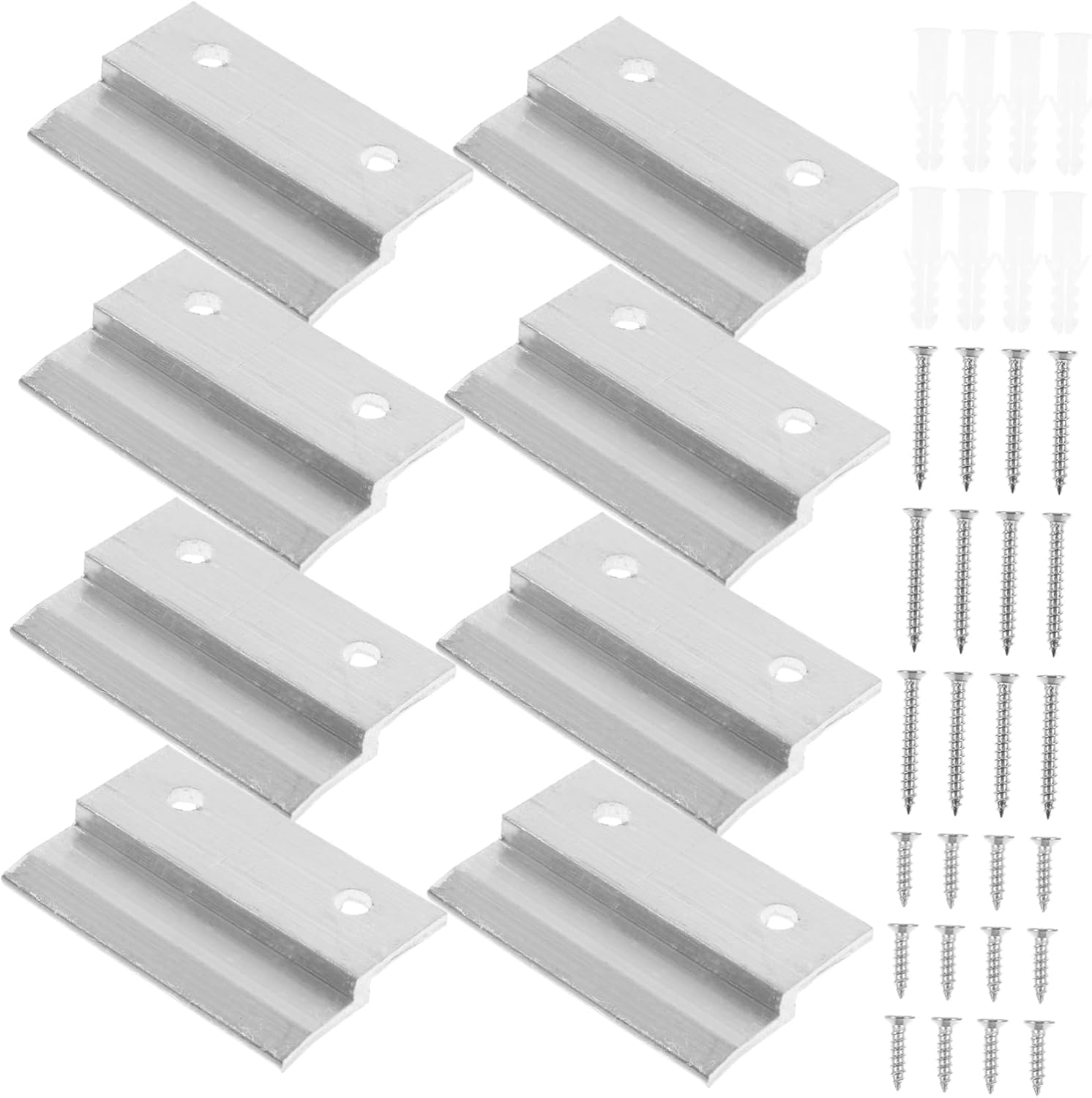 TEHAUX 5sets French Cleat Picture Hanger Wall Mount Brackets Heavy Duty Mirror Hanging Hardware Art Frame Mounting 8pcs*5