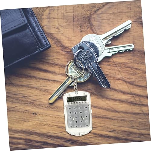 Miniatura 9 de Balacoo 4 mini calculadoras de llavero portátiles pequeñas calculadoras electrónicas con pantalla para uso diario, accesorios de llavero para