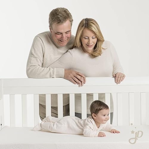 Miniatura 2 de Juniper Dreams Colchón para cuna Breathe de 5 pulgadas, soporte firme para bebés, hipoalergénico y repelente al agua, lavable a máquina, funda de