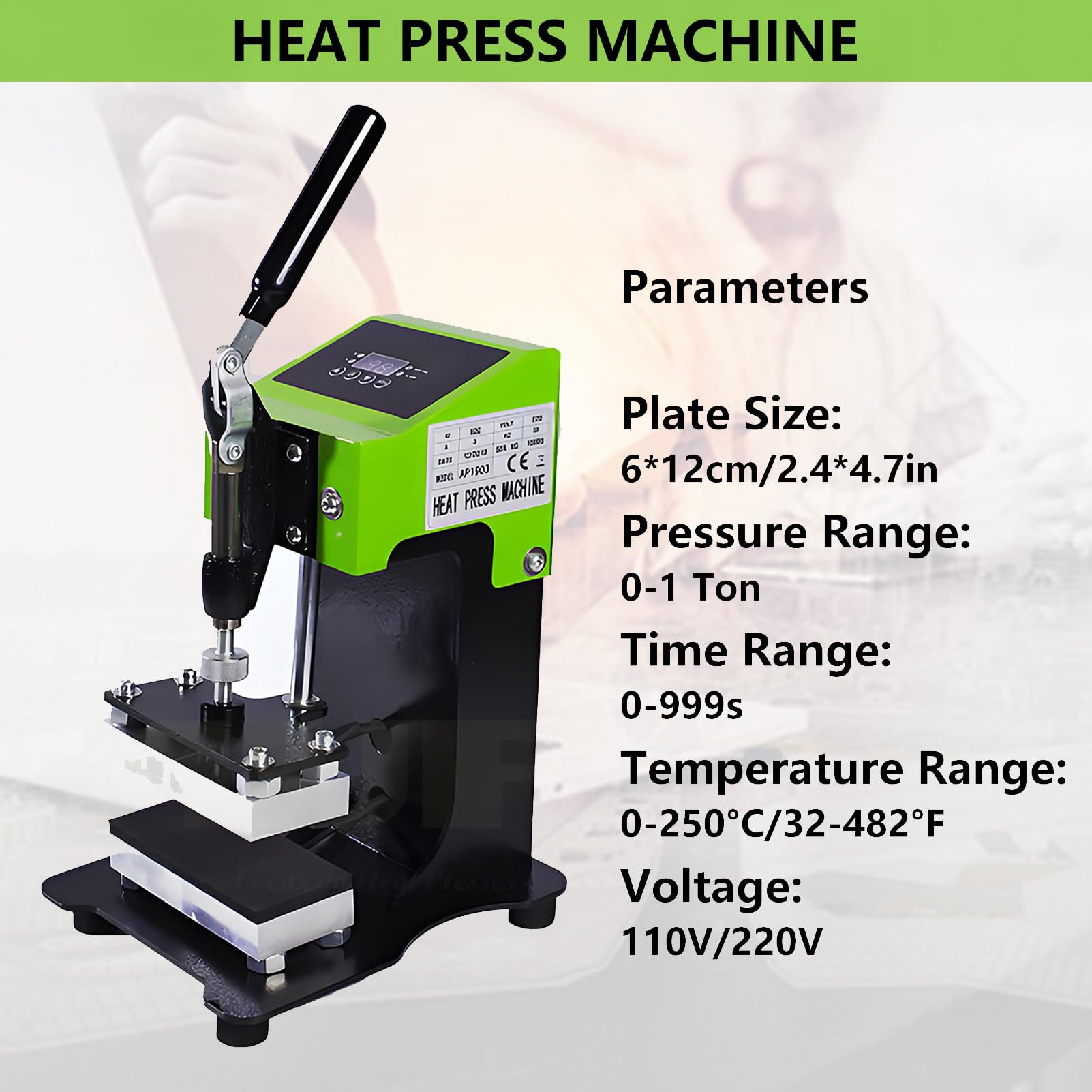 Prensa de Calor para Sublimación Máquina de Extracción de Rosin 600W 1 Ton de Presión Placas Duales LCD para Control Preciso para Pegar Camisetas Secar Flores Plantas