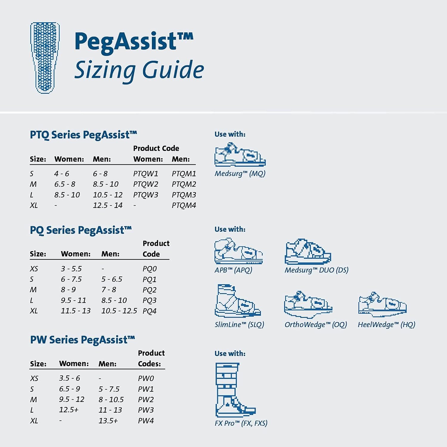 Darco Peg Assist System Large - PTQM3 - Item sold as one (1) insole