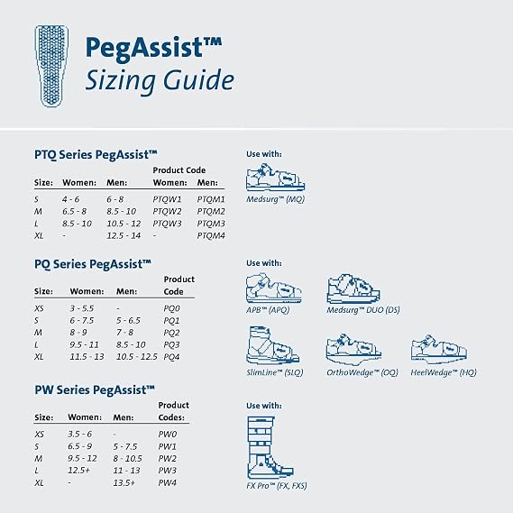 Darco Peg Assist System Large - PTQM3 - Item sold as one (1) insole
