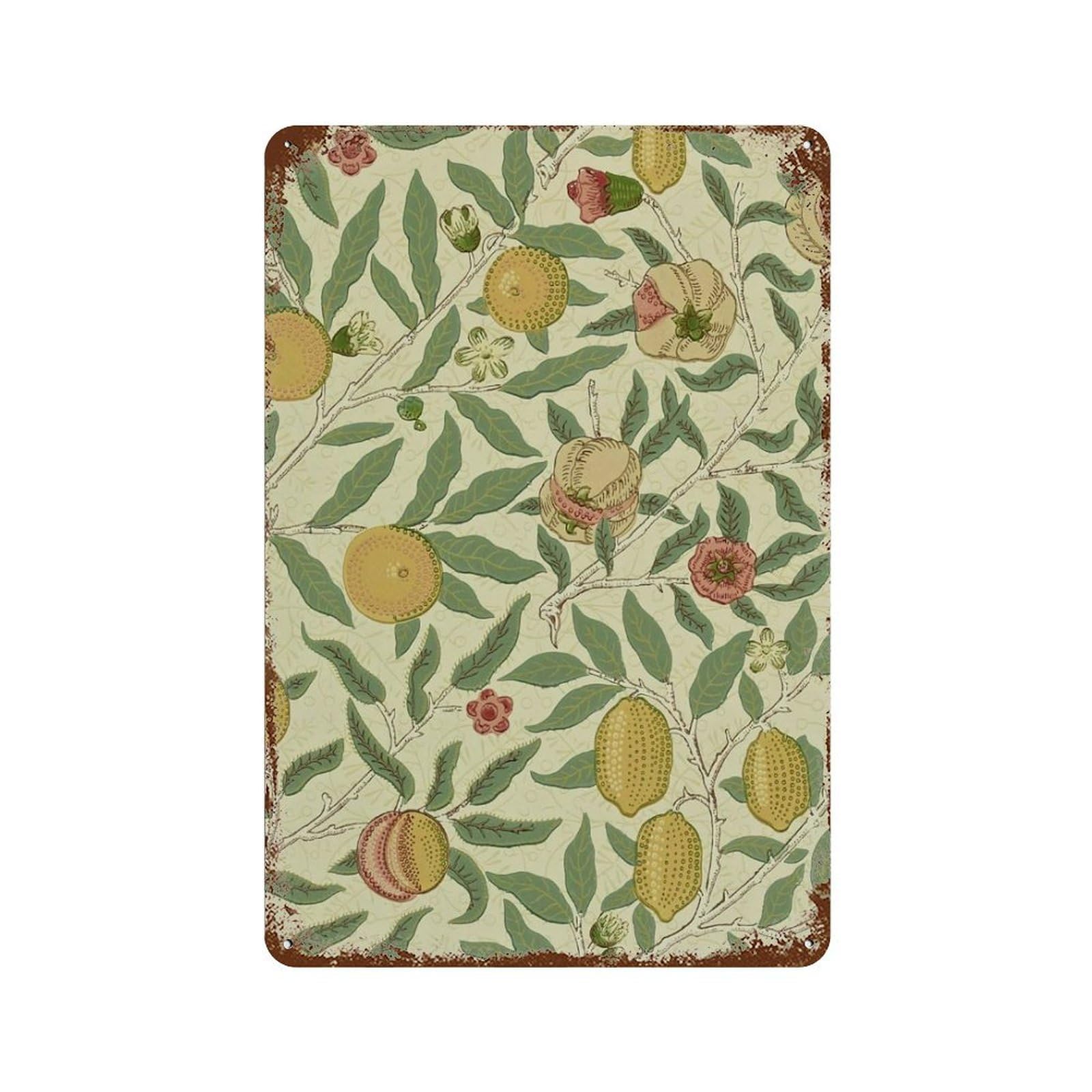 Amazon.co.jp: ブリキ看板 William Morris ウィリアムモリス 花柄 金属 