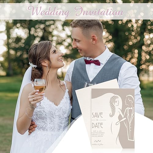 Miniatura 4 de Geosar 200 hojas de cartulina de lino, cartulina de invitación, papel de impresora pesado, 92 libras, 8.82 ozm, tarjetas de índice para portadas de