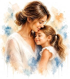 STRONGUS Custom Family Portrait from Photo, Premium Watercolor Style, Pe...