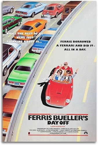 Ferris Bueller's Day Off - Póster de lienzo y álbum de música, póster de álbum de música, pintura de pared, estética, decoración de habitación, 12 x