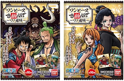 Amazon ワンピース色紙art ワノ国 10個入 食玩 ガム From Tv Animation One Piece 通販