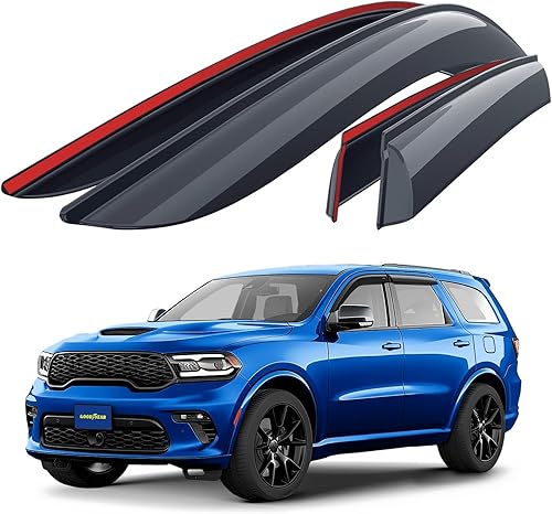 Miniatura 10 de Goodyear Deflectores de ventana inastillables para Nissan Rogue Sport 2017-2023, protectores de lluvia con cinta, viseras de ventana, visera