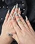 ZOKLU 120 Pcs Silver Nail Charms – 3D Acrylic Silver Cross Charms for Nails with Curved Back, Secure Fit on Press-On, Gel, and Acrylic Nails – for Gothic, Party, Festival, Salon, DIY & Professional Manicure