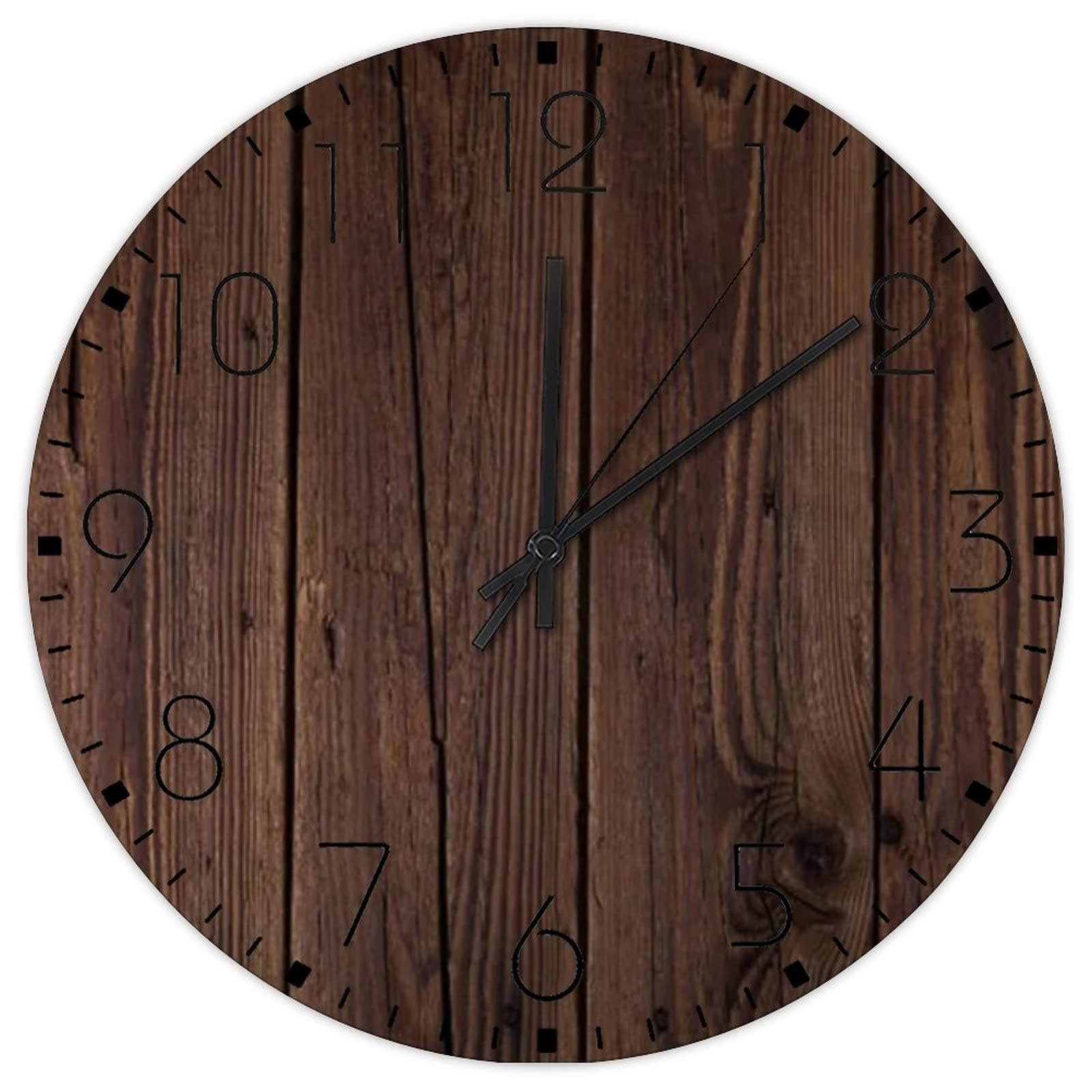 Horloge murale en bois shabby chic de 30 cm idéale pour décorer une chambre à coucher cocooning
