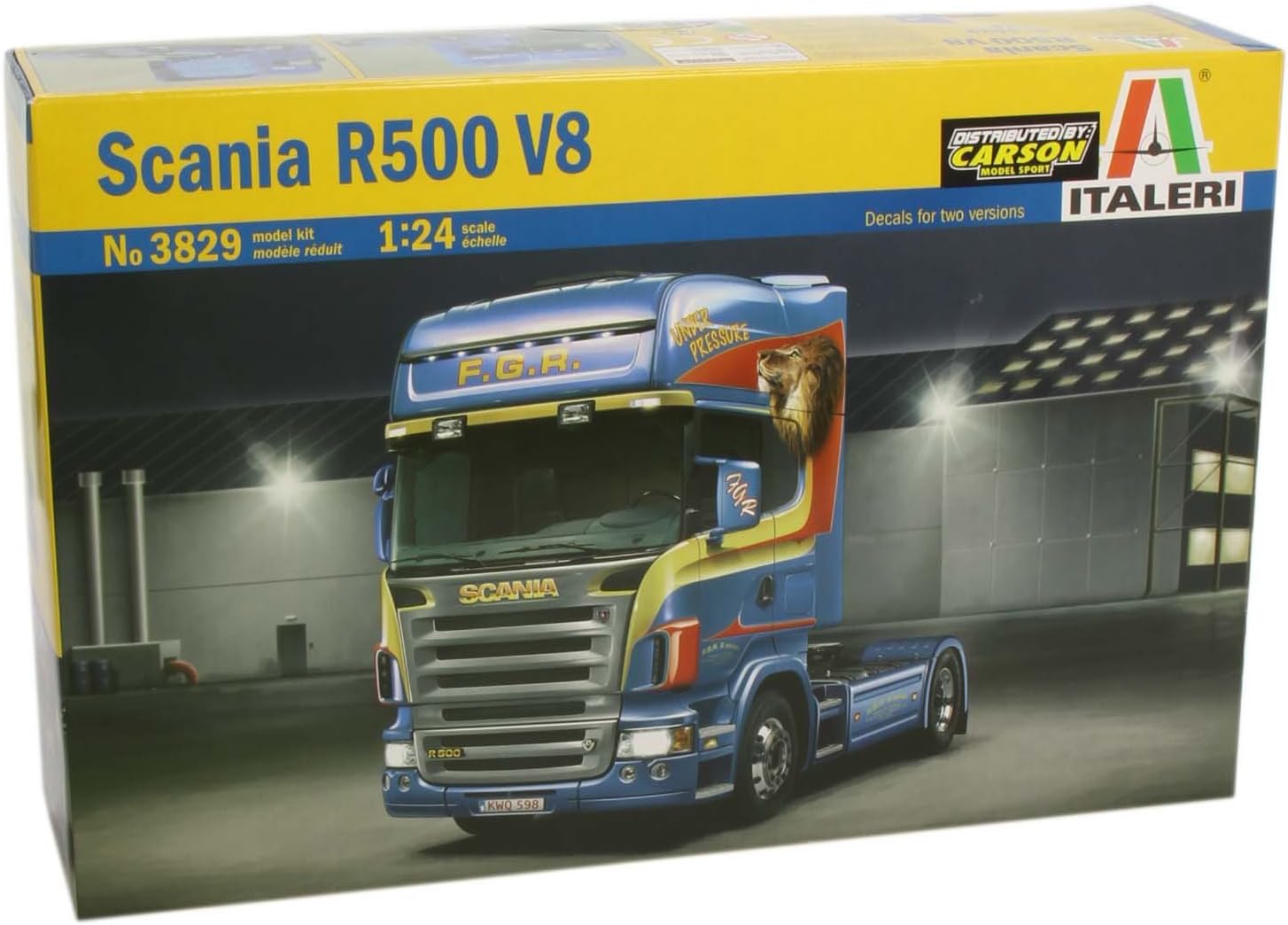 #3829 Italeri Scania R500 V8 1/24 Scale Plastic Model Kit,Needs Assembly