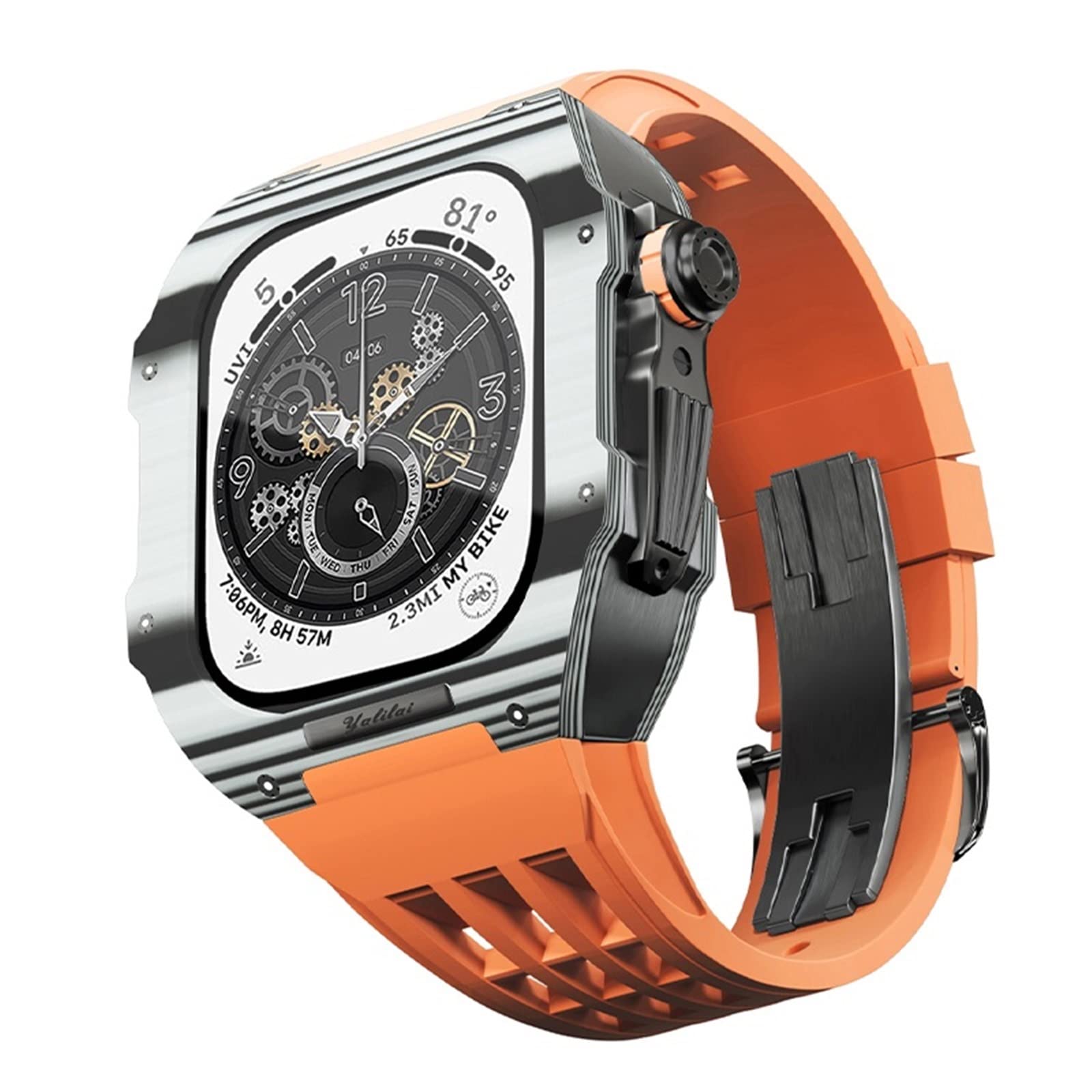 Kit modification Apple Watch boîtier carbone bracelet 45 44 mm - 8