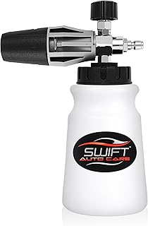 Swift Eco Foam Cannon for Pressure Washer Car Wash Foam Gun Sprayer | ¼ Inch Quick Connect | Extra Thick Snow Foam for Detailing | Holds 1 Liter of Soap!
