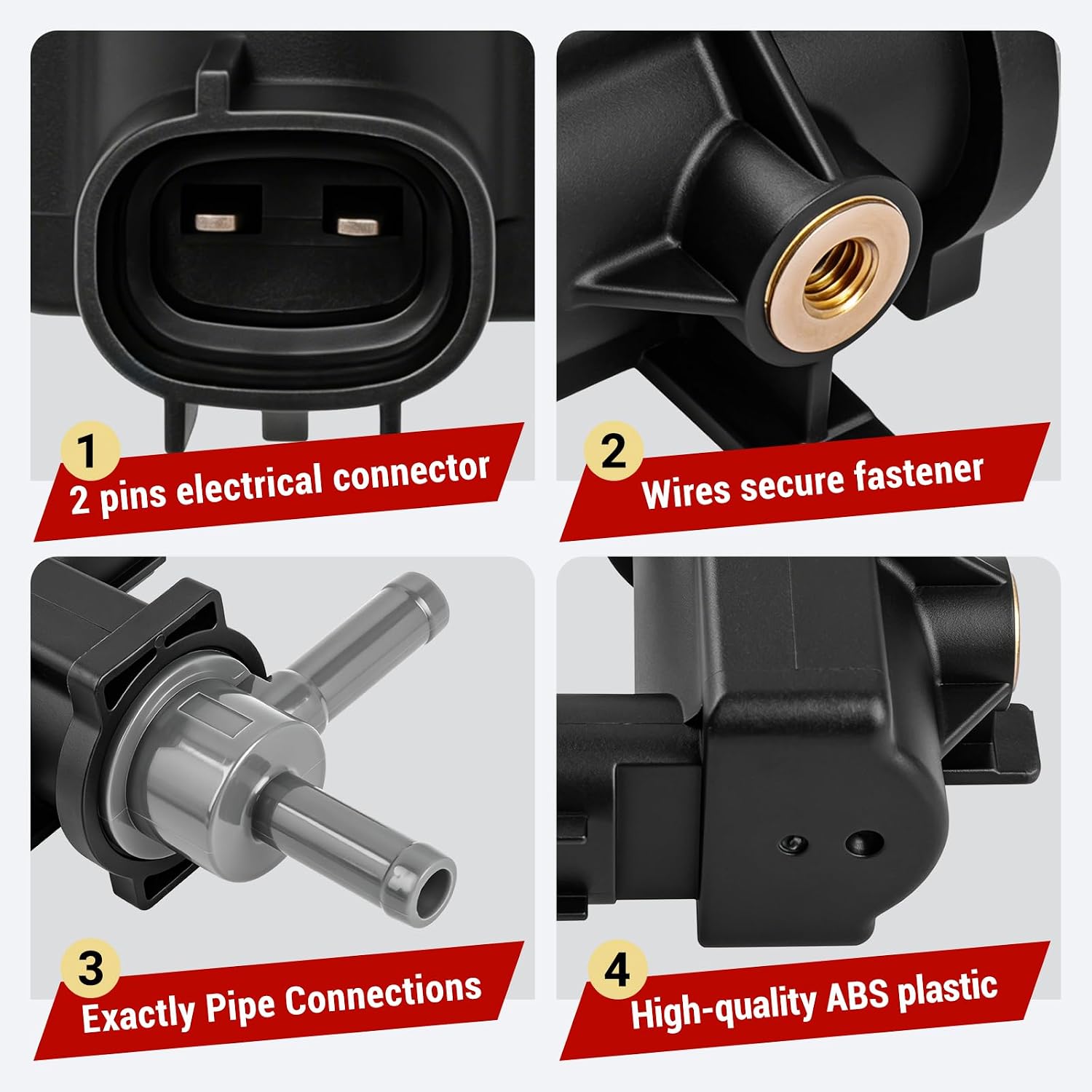 Evap Canister Purge Valve Solenoid for Toyota Lexus, Replaces 90910-12273 136200-2740, Fits 2003-2010 Camry, Highlander, Prius, Sienna, Avalon, RX330, ES330, Vibe, Matrix by LOKFASISHA