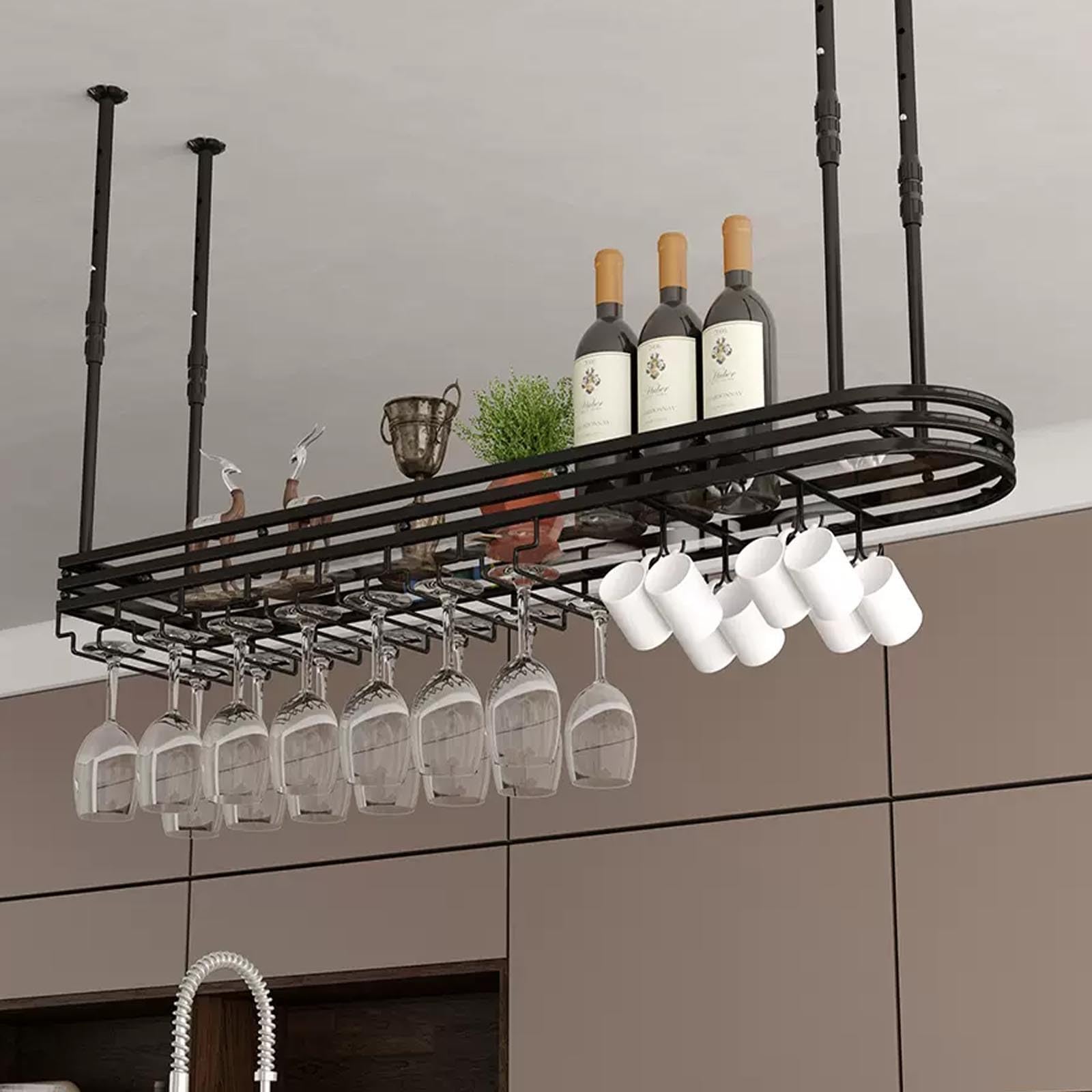 Casiers à bouteilles de vin de café et étagères de rangement flottantes