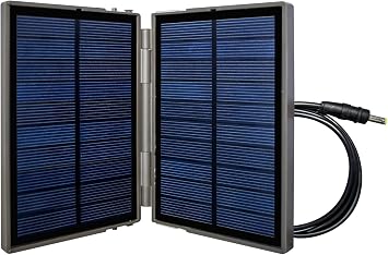 Solar Charger Panel SP-02D, 2.5W Waterproof IP65, 5V/500mA Output, Compatible with BG662 BG636 Trail Cameras, DC Interface,Foldable