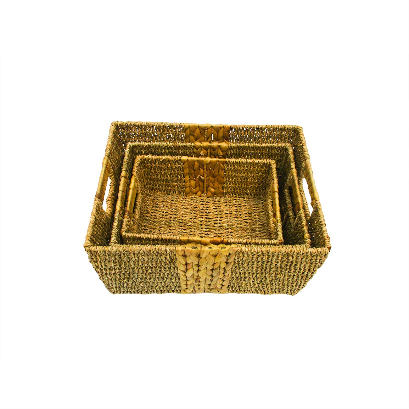 Rectangle Storage Organization Bathroom Basket Set by Trademark Innovations (Set of 3)