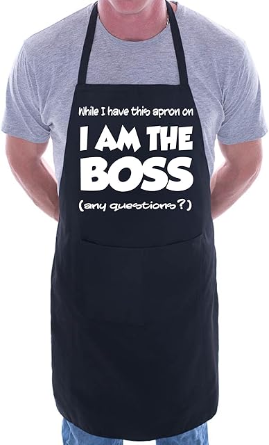 Print4U I Am The Boss Funny BBQ Cooking Novelty Apron