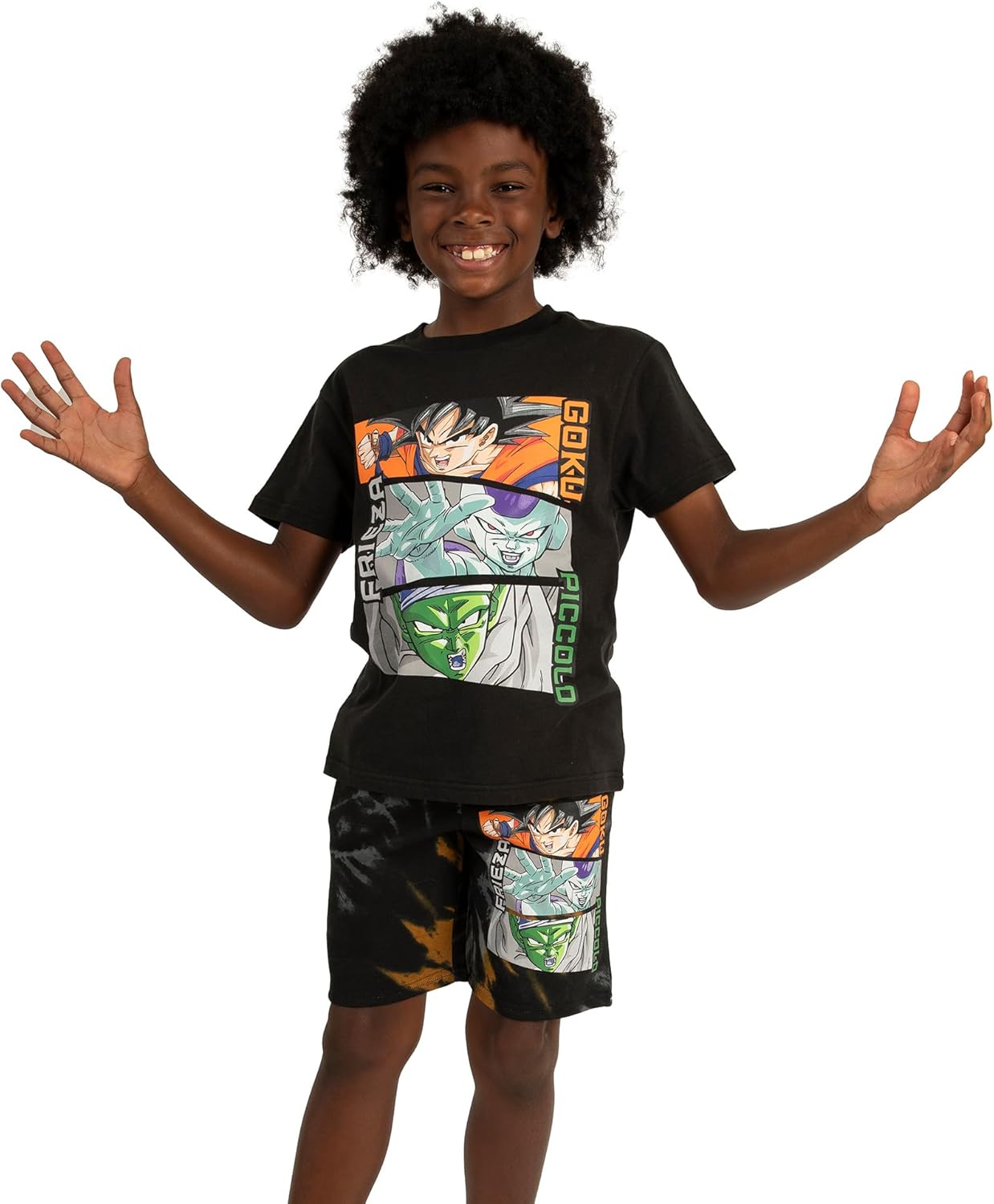 Dragon Ball Z Goku, Frieza, and Piccolo Short Sleeve Tee and Lounge Shorts 2-Piece Set - Image 2