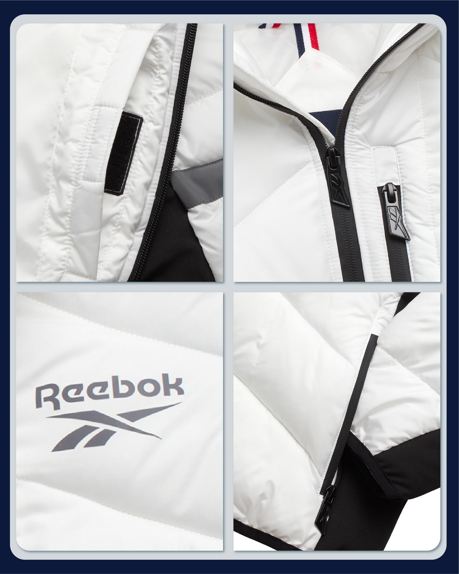 Reebok Chłopięca kurtka puchowa, ciężka, pikowana, odporna na wiatr i wodę, chłopięca kurtka zimowa – izolowana kurtka zimowa dla dzieci