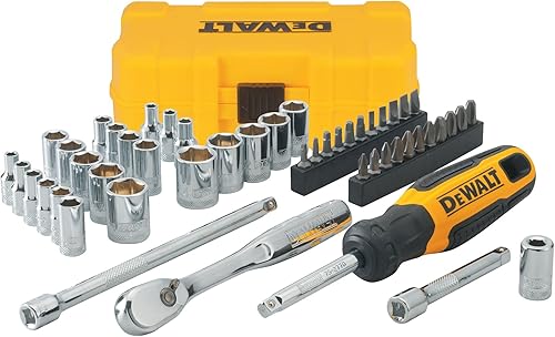 Miniatura 3 de DEWALT Juego de herramientas mecánicas, unidad de 1/4 pulgada, SAE y métrica, 50 piezas (DWMT81610T)