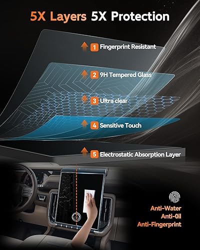 Vista 324 de CDEFG Cristal templado para Chevrolet Silverado/GMC Sierra 2025, pantalla táctil de 13.4 pulgadas, accesorios para Chevy Silverado/Sierra 1500