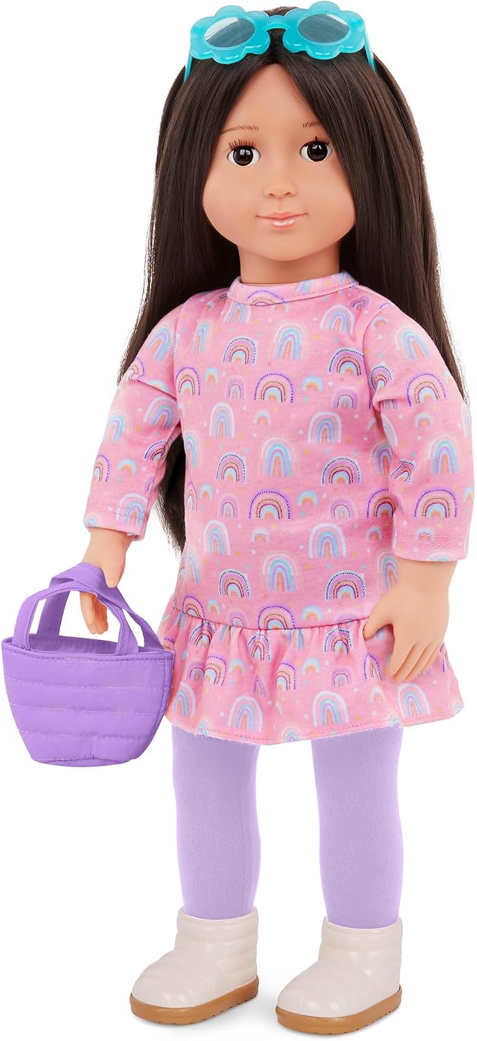 Outfit OG Sparkle Rainbow Dress Costume for 18 Inch Dolls