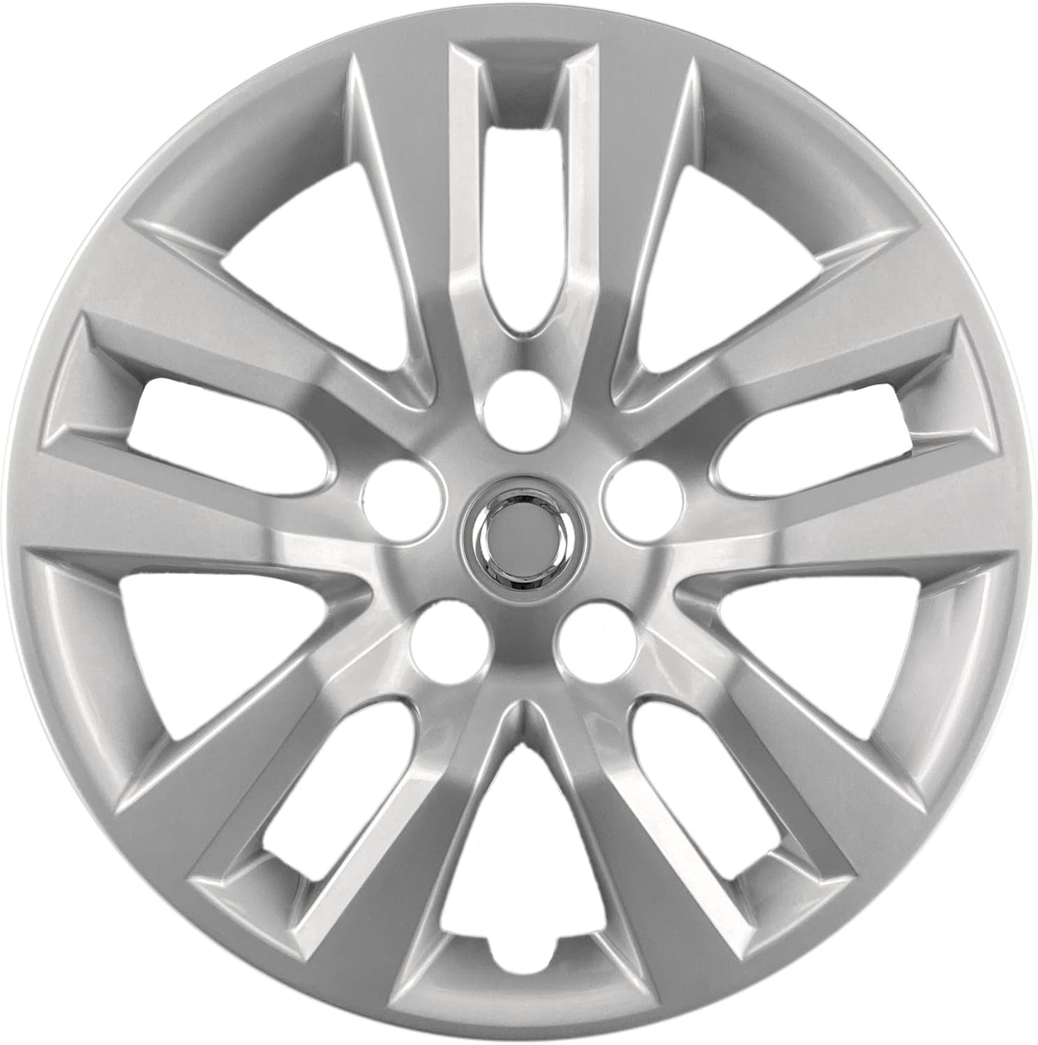 Hubcaps - Premium Quality 16 inch Silver Hubcaps / Wheel Covers fits 2013 2014 2015 2016 2017 and 2018 Nissan Altima, Heavy Duty Construction (Set of 4) (53088AMS-4)