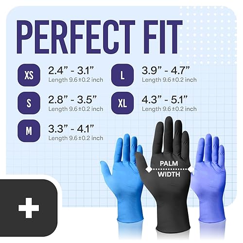 Miniatura 17 de Medtecs Guantes de nitrilo desechables, disponibles en 200 y 2000 piezas, grado médico, clasificación quimiológica, 4 mil, sin látex, sin polvo