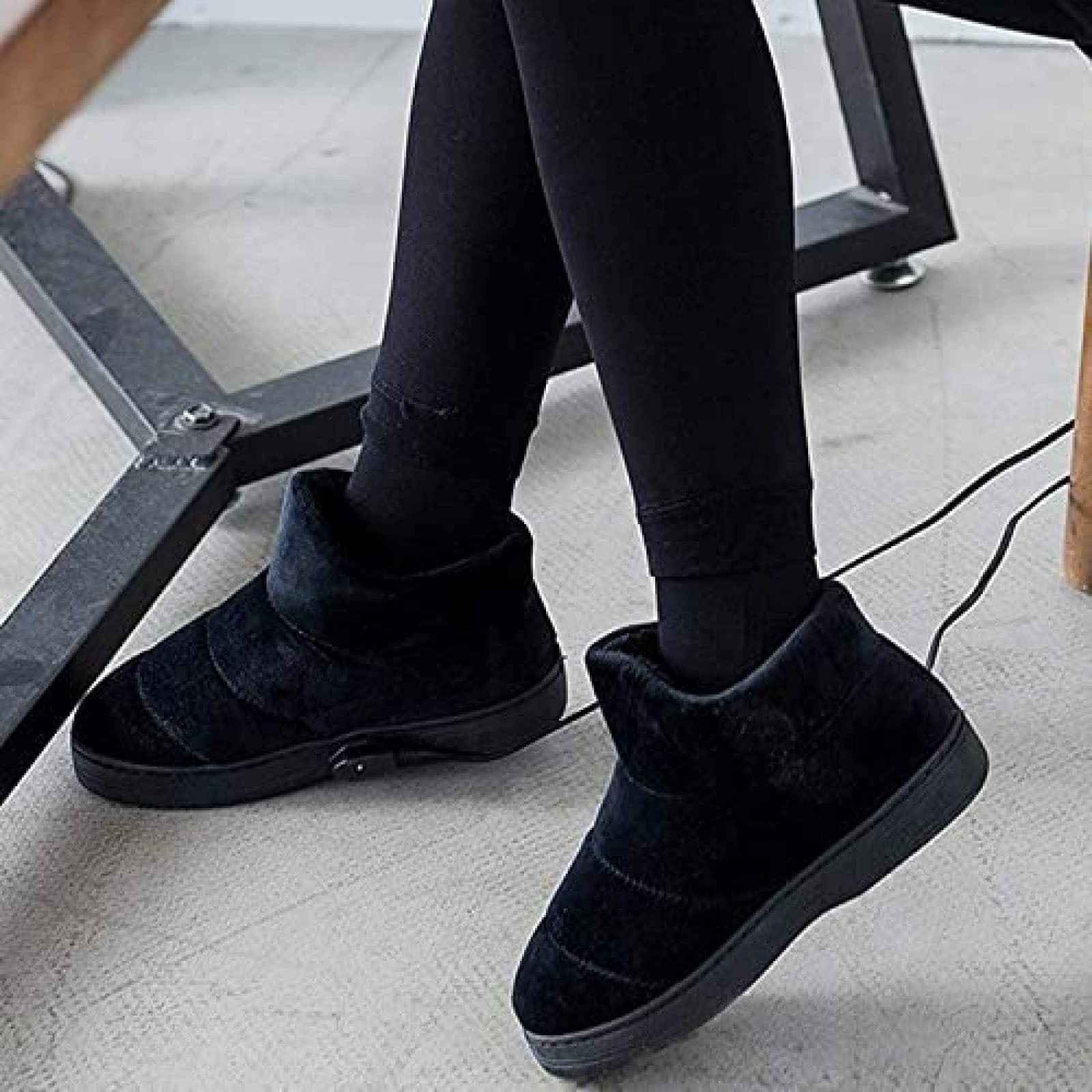 Pantofole riscaldate elettriche Scarpe riscaldate elettriche Scaldapiedi Pantofole riscaldanti invernali in morbido peluche Cuscino per i piedi Stivaletto riscaldante riscaldato