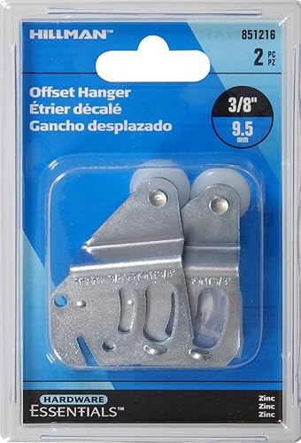 Miniatura 2 de Hardware Essentials 851216 - Percha de zinc para puerta corrediza de 38 pulgadas, paquete de 2