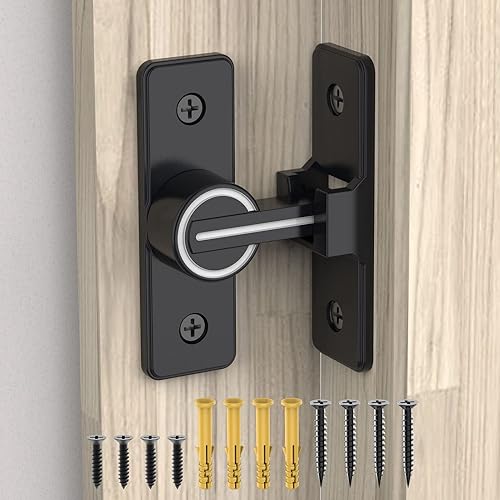 Cerradura de puerta de granero abatible de 90 grados, pestillos de puerta resistentes, cerradura de seguridad para puerta, cerradura de puerta