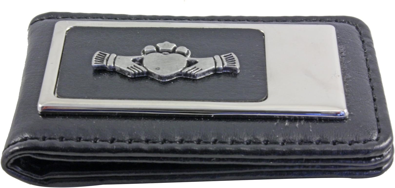 Mullingar PewterCladdagh Leather Money Clip