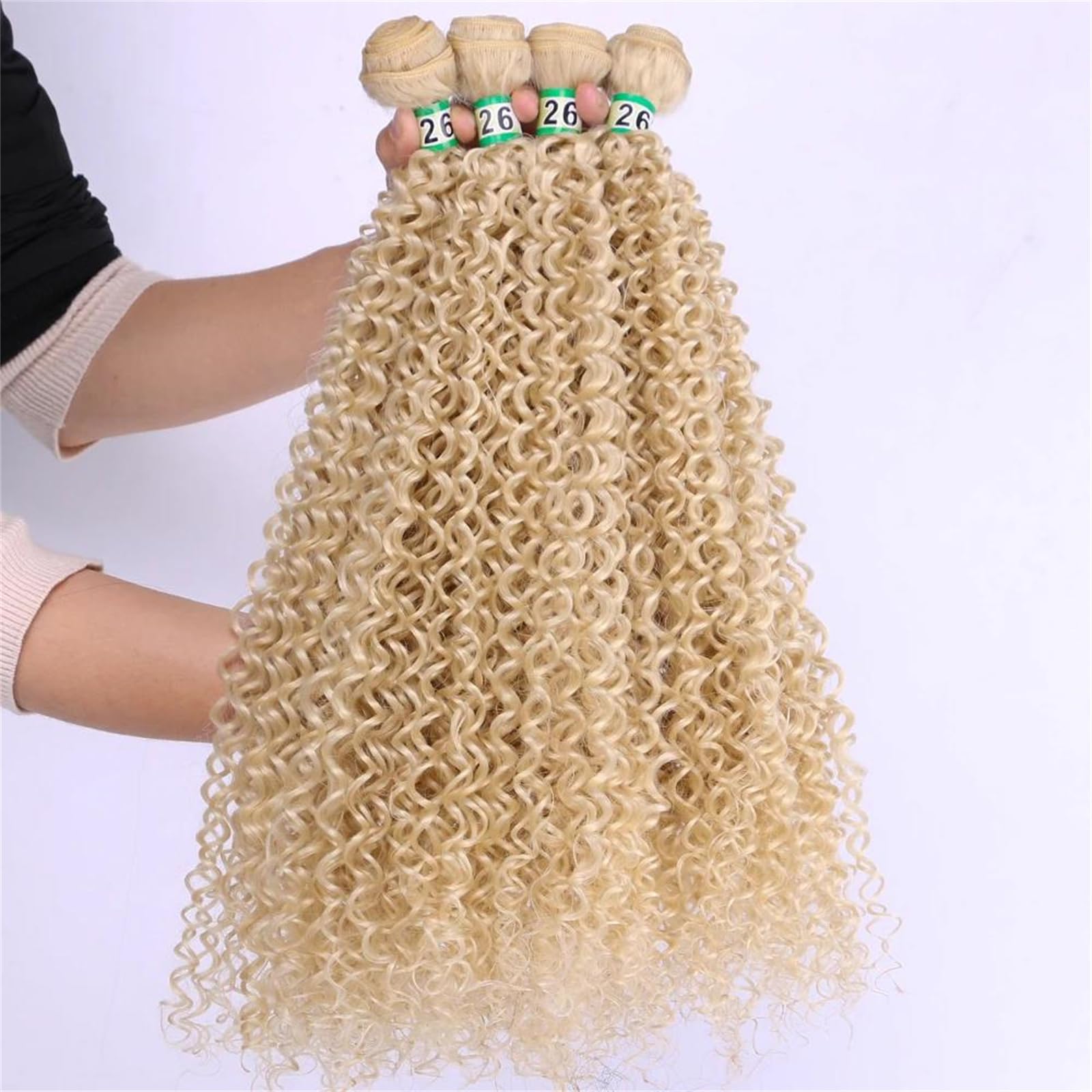 Amazon.co.jp: 女性の変態カーリーヘアバンドルブラウンゴールデン