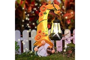 12" Extra Large Solar Glow Gnome Stunning Honey Bee Solar Jar Light Decor