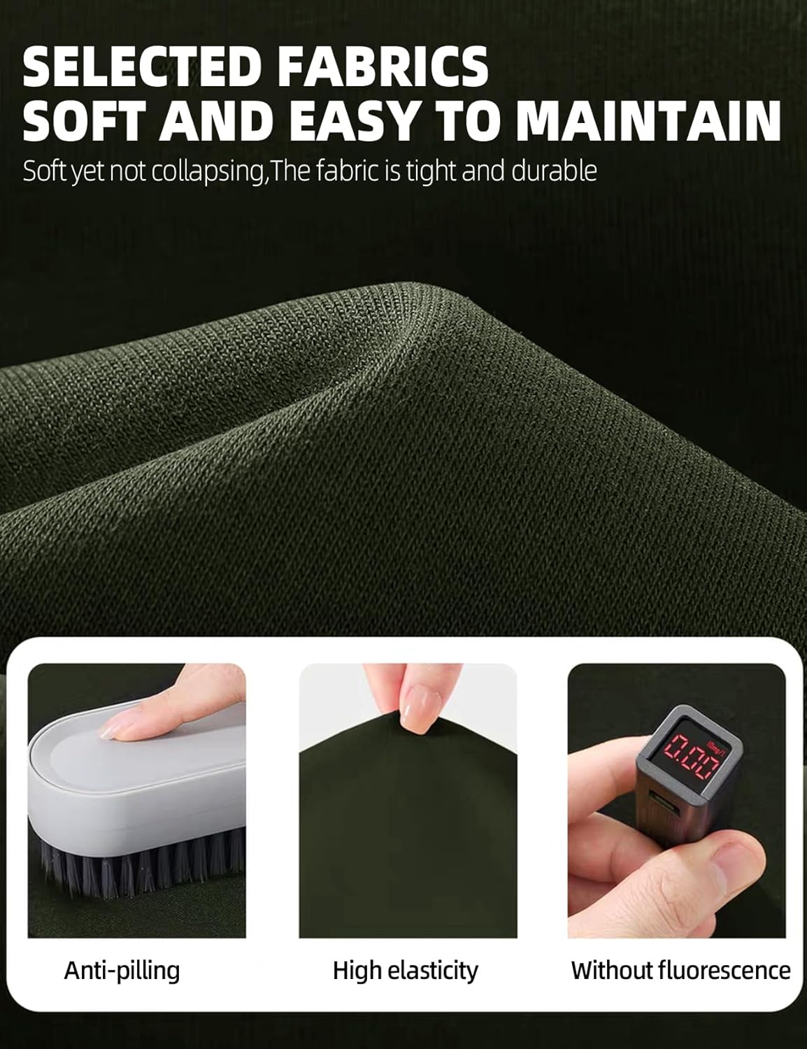 Gihuo Boys Sweatpants Athletic Workout Kids Joggers with Zipper Pocket Drawstring Active Casual Soft Jogging Sweat Pants - Image 3