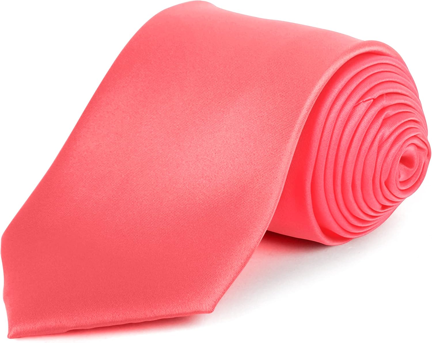 Umo Lorenzo Ties for Men Classic Necktie Solid Color Smooth Satin Finish