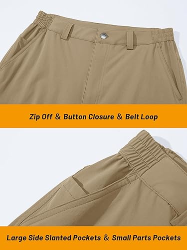 Miniatura 5 de TACVASEN Pantalones de senderismo para hombre, ligeros, de secado rápido, con 5 bolsillos, tácticos, militares, antidesgarros, duraderos