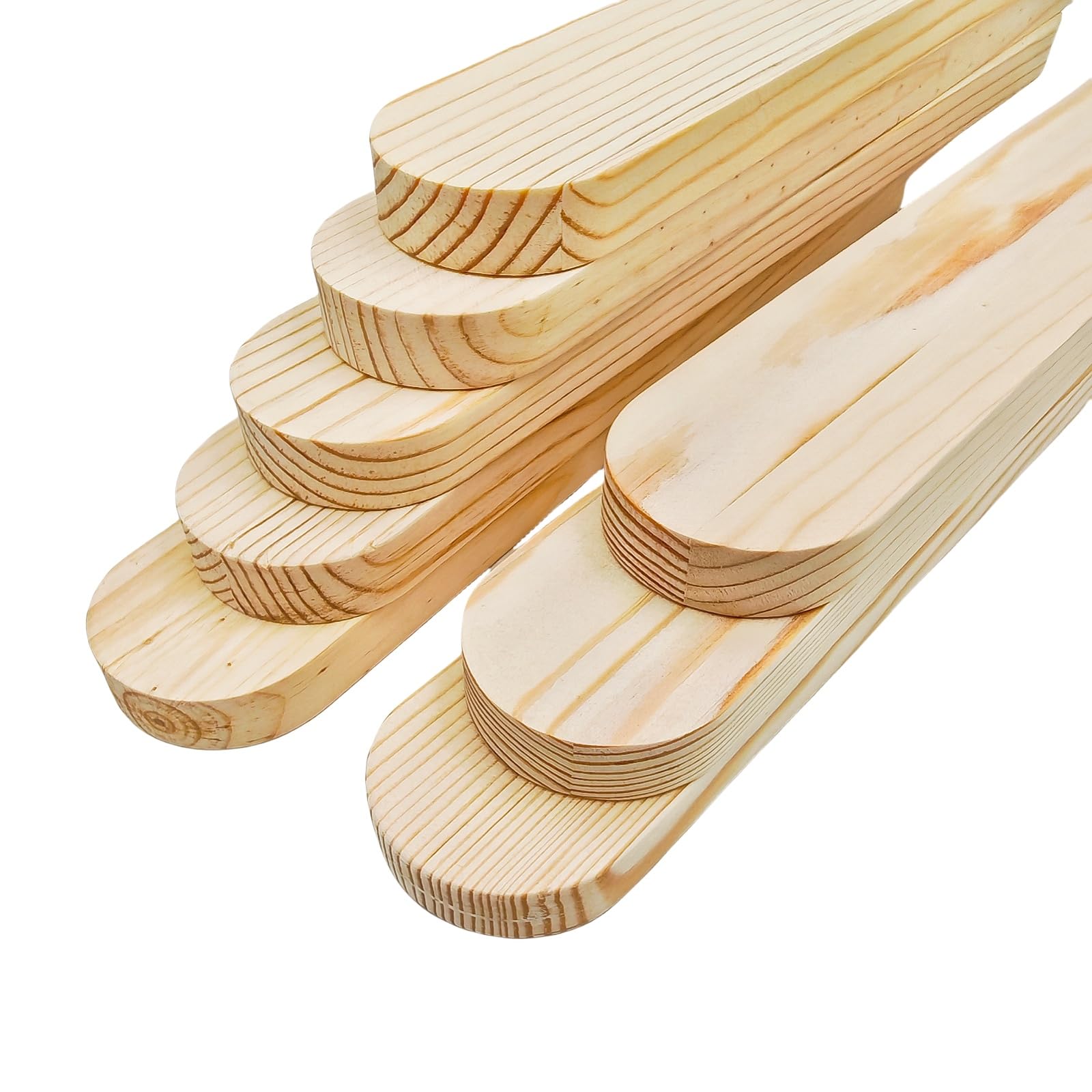 Anktily Unfinished Pine Wood Oval Wooden Blocks for Crafts Whittling, Engraving, Painting (8pcs, 30x5x1.5cm) - Image 4